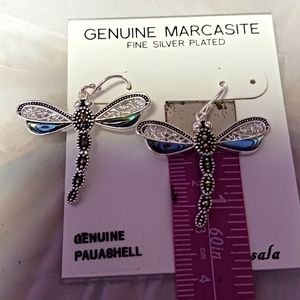 GENUINE MARCASITE FINE SILVER PLATED